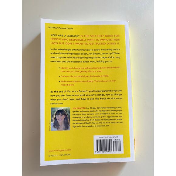 You Are a Badass by Jen Sincero Self Help Book Personal Growth Motivation - Picture 2 of 2